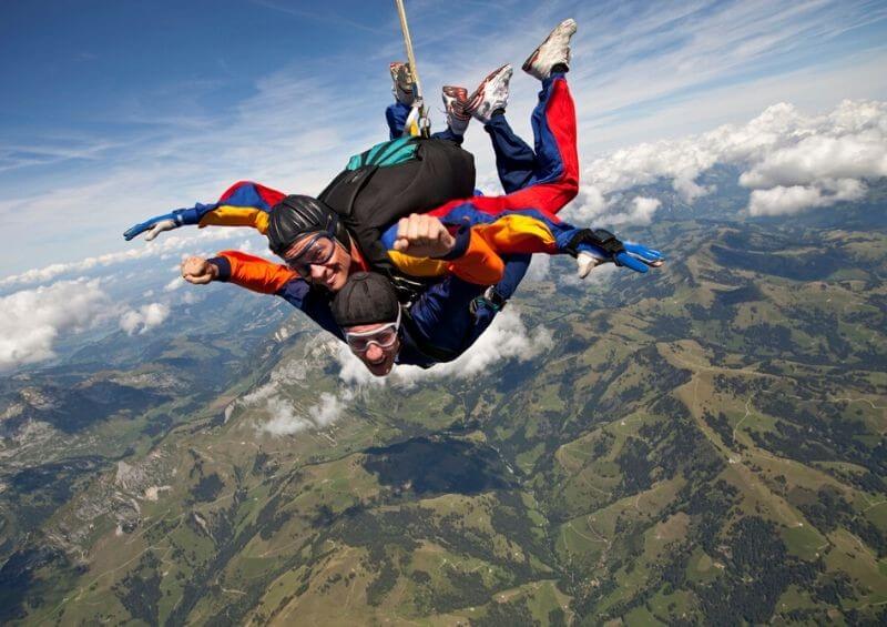 Sky Divers in the air